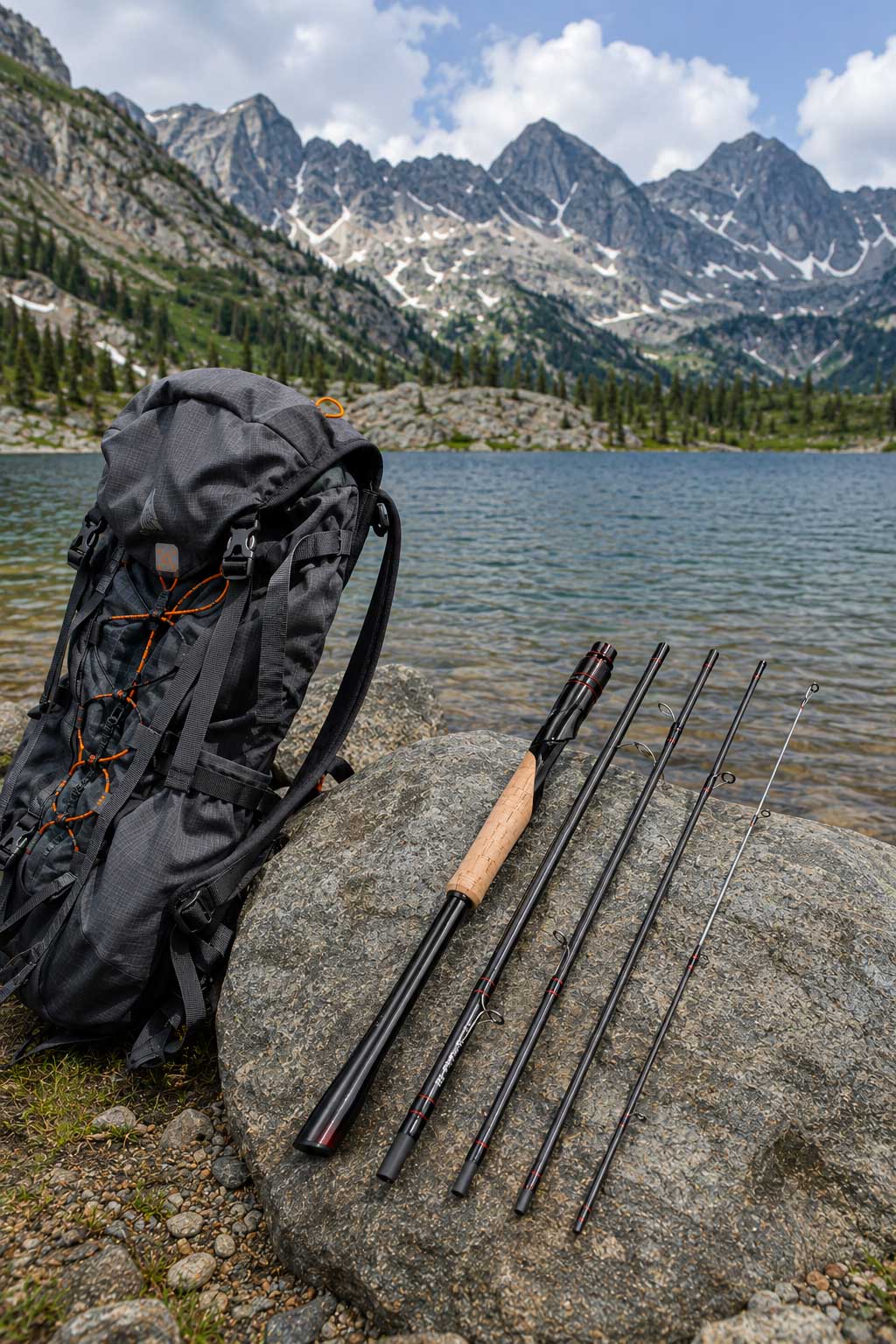 best fishing pole to take hiking Hike N' Hook Trek Poles (Reel Included) Fishing Pole Reyr Fly Rod