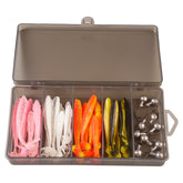 Mixed Size Paddle Tail Swimbait Kit with Jig Heads