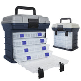 4-Tray Portable Tackle Box | One-Box Fishing Storage System