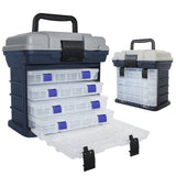4-Tray Portable Tackle Box | One-Box Fishing Storage System