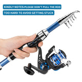 Collapsible Travel spinning Fishing Rod Kit