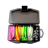 Portable Soft Plastic Fishing Kit with Tackle Box