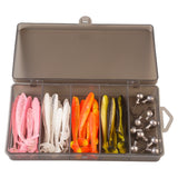 Mixed Size Paddle Tail Swimbait Kit with Jig Heads