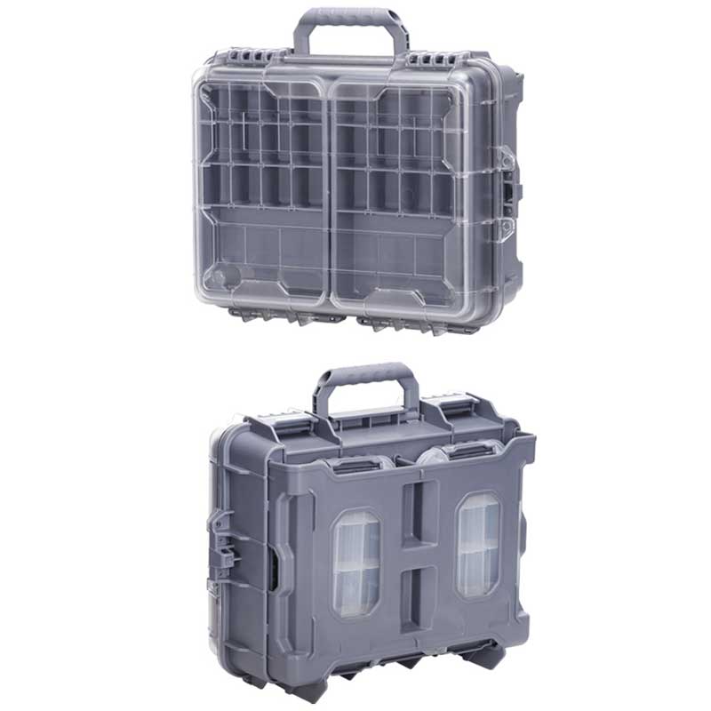 Large Portable Fishing Tackle Box with 3-Layer Lure Organizer