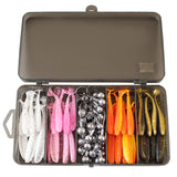 Mixed Size Paddle Tail Swimbait Kit with Jig Heads