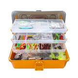 Freshwater Lure & Tackle Kit with Multi-Layer Storage Box