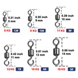 Open Ring Figure 8 Single Hook Swivel Connector  Swivel Fishing Tackle Accessories