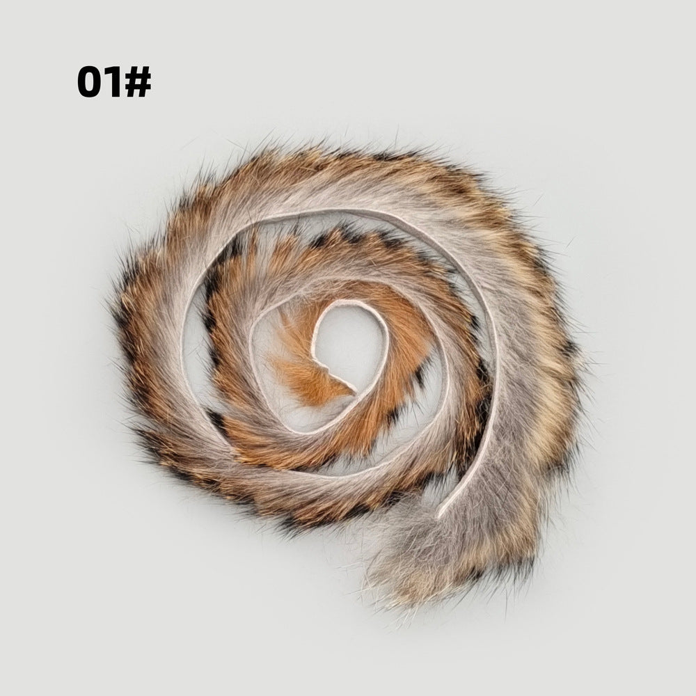 A+ Tiger Stripe Rabbit Fur Strips