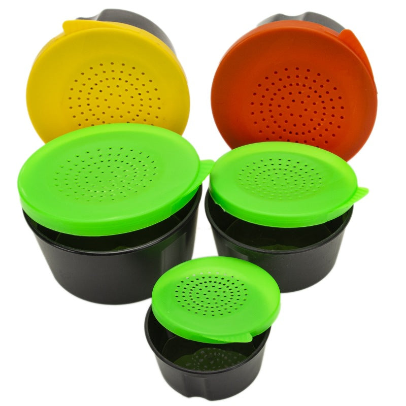 Breathable Live Bait Box – Worm & Maggot Storage (3 Pack)
