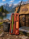 Portable Telescopic Fishing Rod with Wooden Case